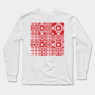 Valentine Red And White Tiles Long Sleeve T-Shirt